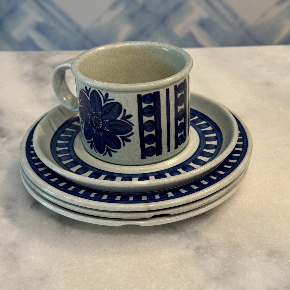 Set of 5 damaged Midwinter Stonehenge Dahlia pieces